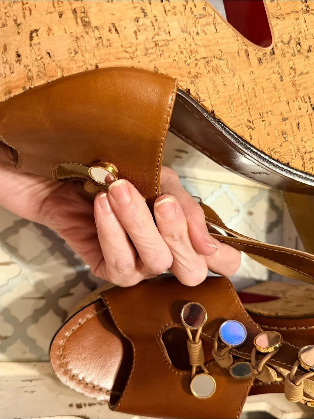 Christian Louboutin chic brown